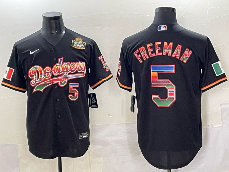 Men 2025 Los Angeles Dodgers #5 Freeman Black Nike MLB Jersey style 006->houston astros->MLB Jersey